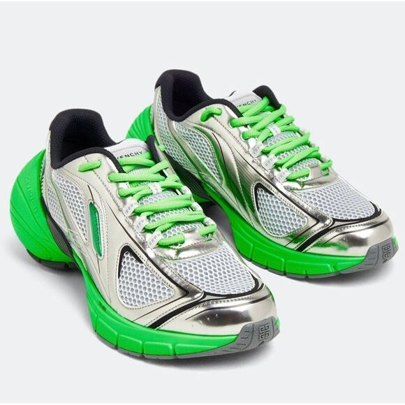 NWT GIVENCHY TK-MX Metallic Slip-Resistant Mesh Running Sneakers Size FR…